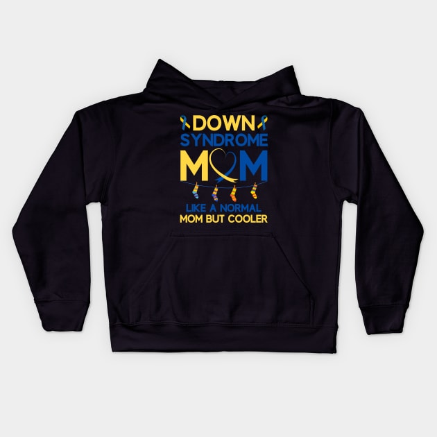 Down Syndrome Mom Definition Awareness Month Kids Hoodie by nadinecarolin71415